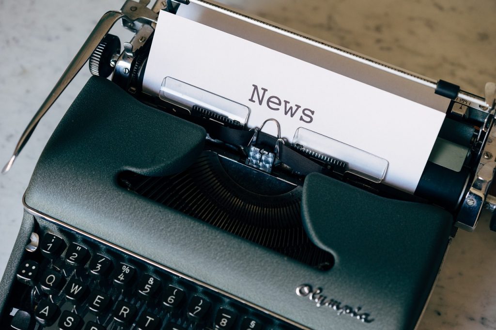 Schreibmaschine mit News