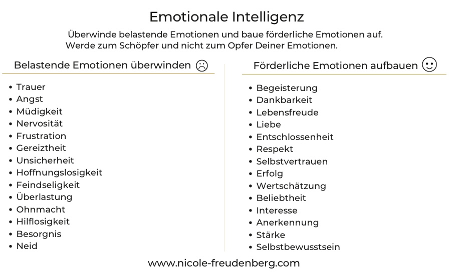 Emotionale Intelligenz: belastende Emotionen überwinden und förderliche Emotionen aufbauen
