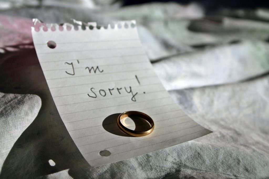 Warum Beziehungen enden: Sorry und Ehering zurück